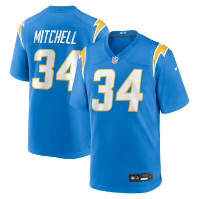 Los Angeles Chargers Keaton Mitchell Nike Powder Blue Team Game Jersey