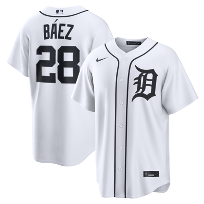Detroit Tigers Javier Báez Nike White Home Replica Jersey