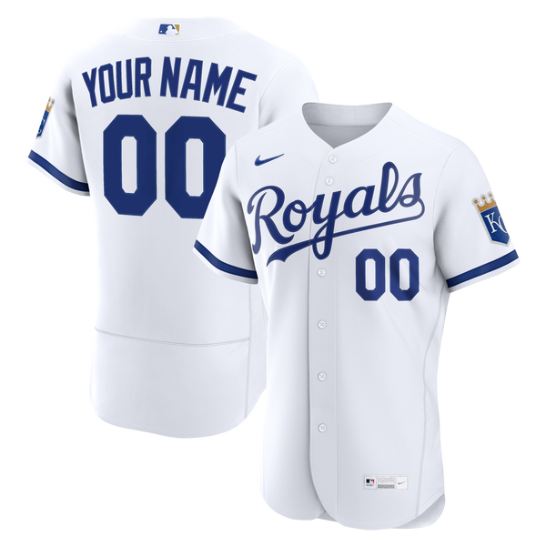 Kansas City Royals Nike White Home Authentic Custom Jersey