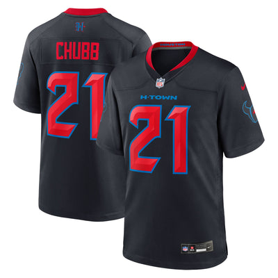 Houston Texans Nick Chubb Nike Navy Alternate 2 Game Jersey