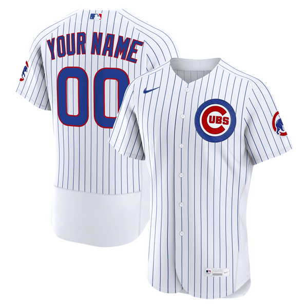 Chicago Cubs Nike White Home Authentic Custom Jersey