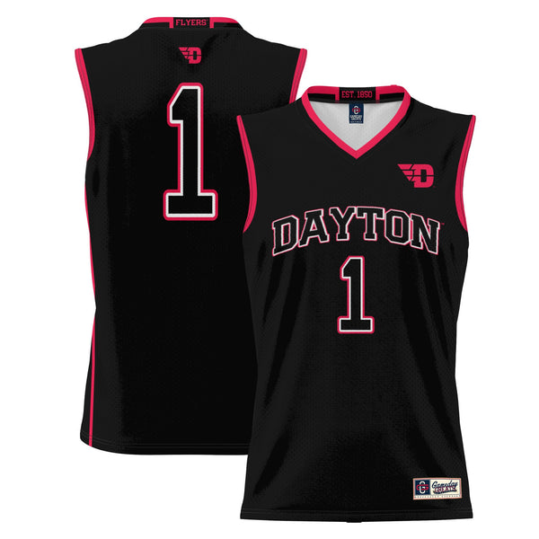 #1 Dayton Flyers GameDay Greats Lightweight Basketball Jersey - Black