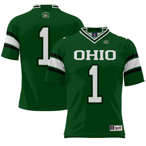 #1 Ohio Bobcats GameDay Greats Endzone Football Jersey - Green
