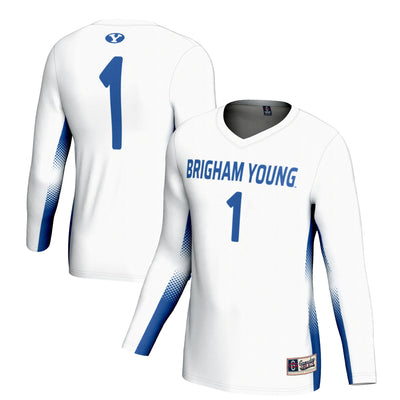 #1 BYU Cougars GameDay Greats Lightweight Volleyball Jersey - White