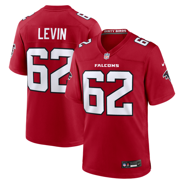 Atlanta Falcons Corey Levin Nike Red Team Game Jersey