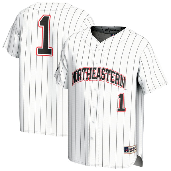 Northeastern Huskies GameDay Greats Lightweight Collegiate Baseball Fashion Jersey - White