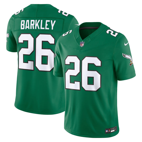 Philadelphia Eagles Saquon Barkley Nike Kelly Green Alternate Vapor F.U.S.E. Stitched Limited Jersey