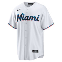 Miami Marlins Nike White #1 Groom Home Replica Jersey