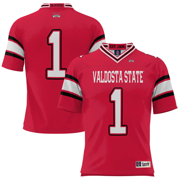 #1 Valdosta State Blazers GameDay Greats Endzone Football Jersey - Red