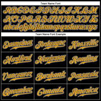 Custom Black Gold Pinstripe Gold-White Authentic Baseball Jersey