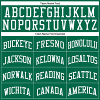 Custom Kelly Green White Authentic Throwback Basketball Jersey