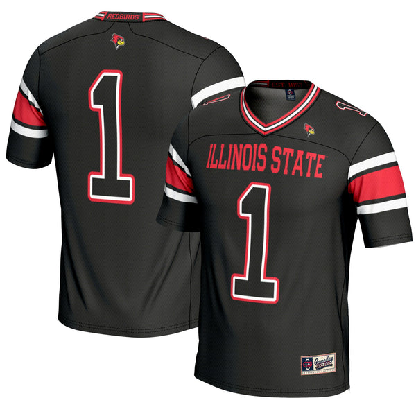 #1 Illinois State Redbirds GameDay Greats Endzone Football Jersey - Black