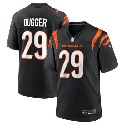 Cincinnati Bengals Kyle Dugger Nike Black Team Game Jersey