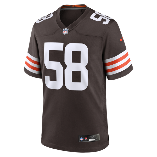Cleveland Browns Austin Barber Nike Brown Team Game Jersey