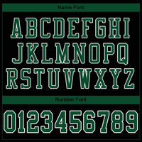 Custom Black Grass Green-White Mesh Authentic Football Jersey
