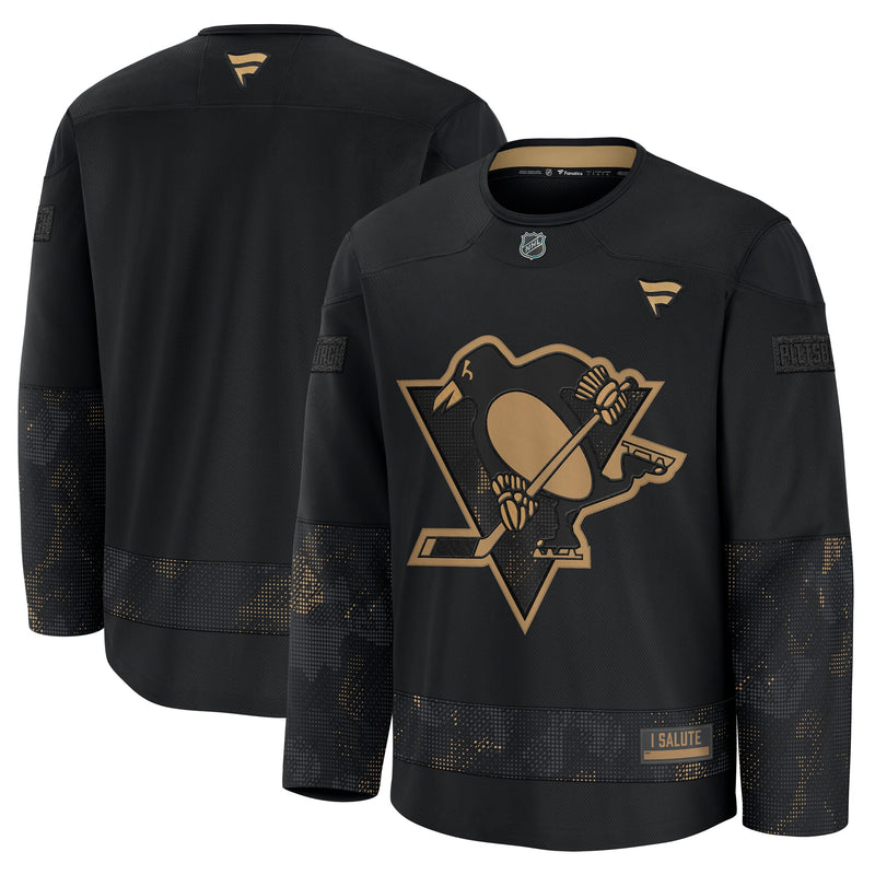 Pittsburgh Penguins Fanatics Black 2024 Military Appreciation Practice Jersey