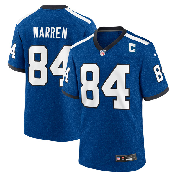 Indianapolis Colts Tyler Warren Nike Heather Royal Alternate 2 Indiana Nights Game Jersey