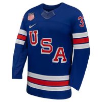 Connor Hellebuyck Nike Royal US Hockey 2026 Home Replica Jersey