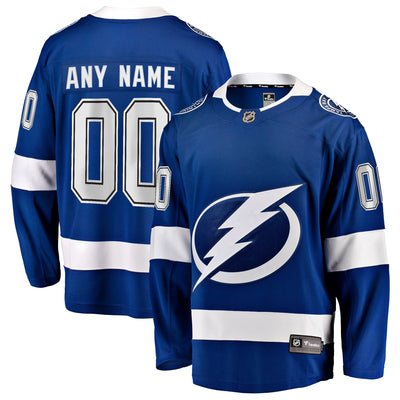 Tampa Bay Lightning Fanatics Blue Home Breakaway Custom Jersey
