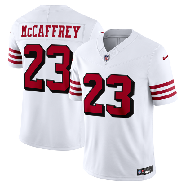 San Francisco 49ers Christian McCaffrey Nike White Alternate Vapor F.U.S.E. Stitched Limited Jersey
