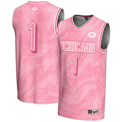 #1 UChicago Maroons GameDay Greats Lightweight Basketball Fashion Jersey - Pink
