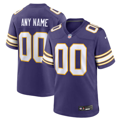 Minnesota Vikings Nike Purple Classic Custom Game Jersey