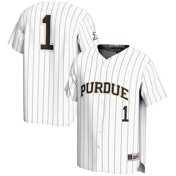 GameDay Greats #1 White Purdue Boilermakers Lightweight Baseball Jersey
